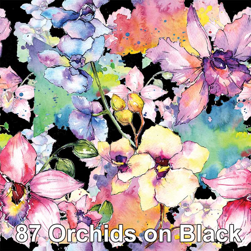Orchids on Black 3 sizes – Your Vinyl Source