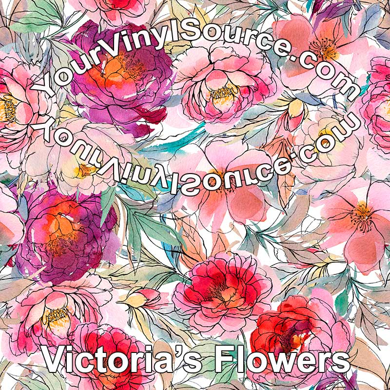 Victoria's Flowers 2 sizes Your Vinyl Source