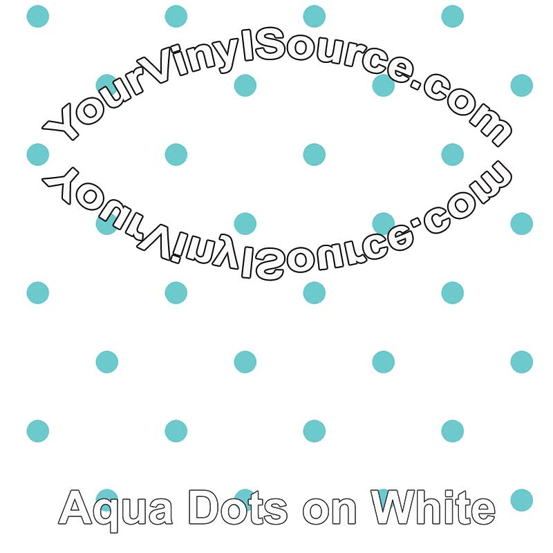 Aqua Dots on White 3 sizes Your Vinyl Source
