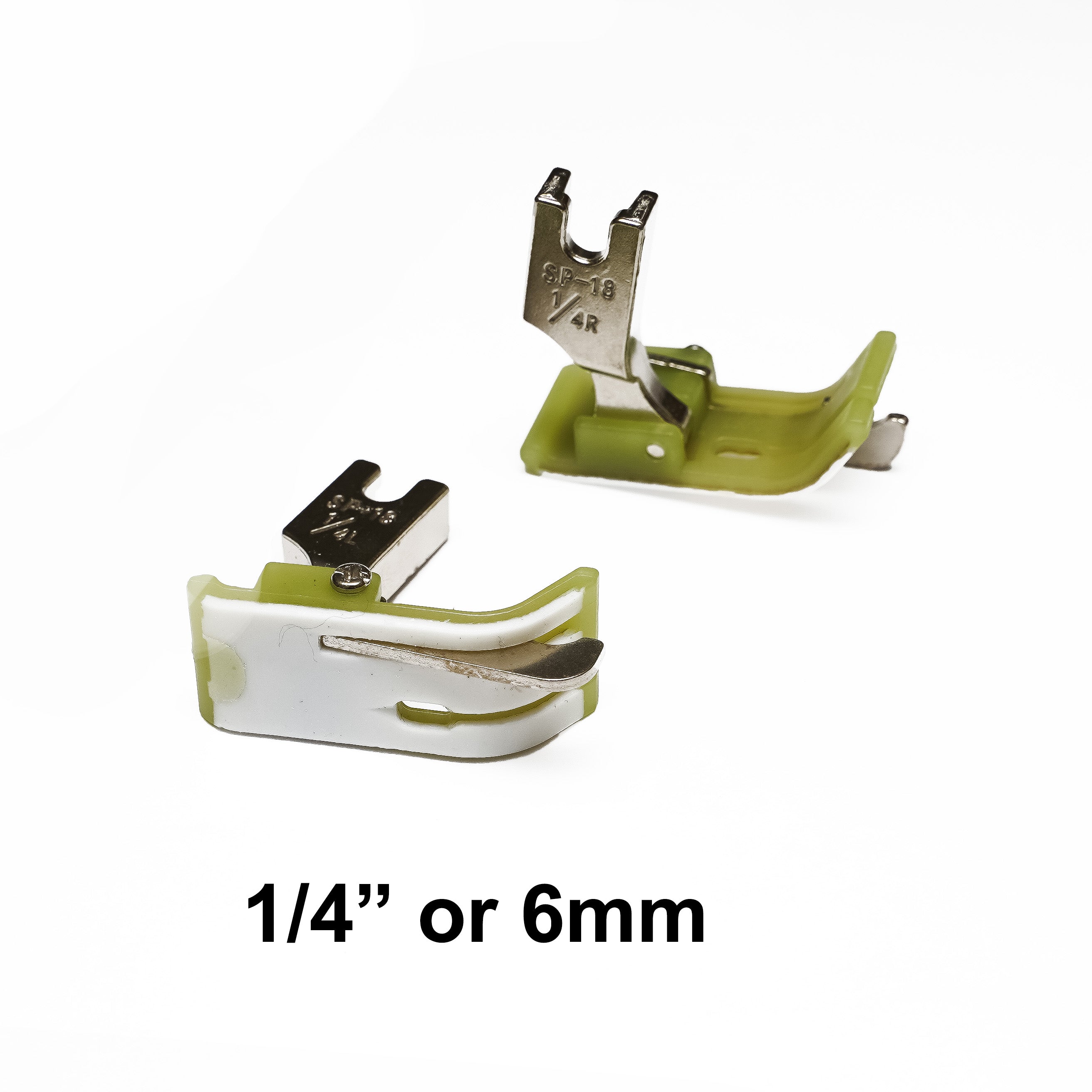 Non stick edge guide presser foot for high shank machines. 1/8