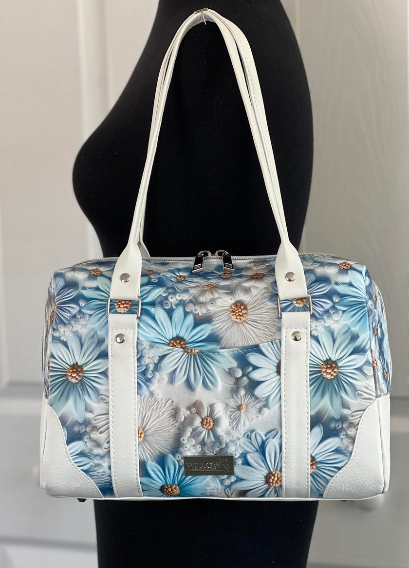 Blue Daisies printed vinyl  3 sizes