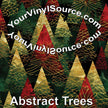 Abstract Trees printed vinyl 2 sizes  25% off