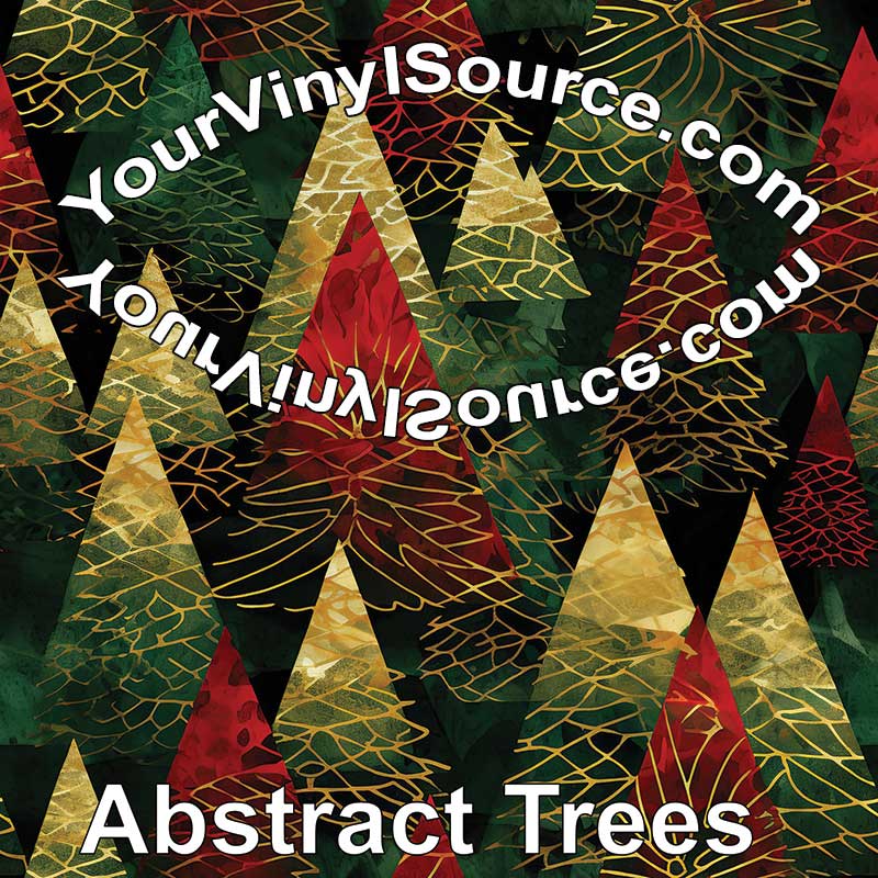 Abstract Trees printed vinyl 2 sizes  25% off