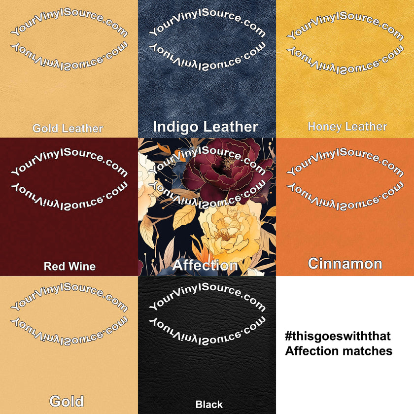 Indigo Leather printed vinyl  3 sizes