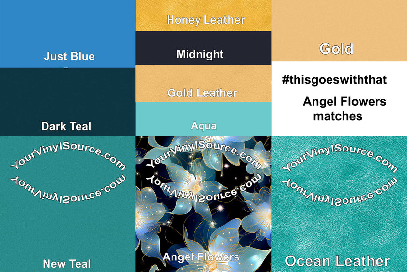 Angel Flowers printed vinyl  3 sizes