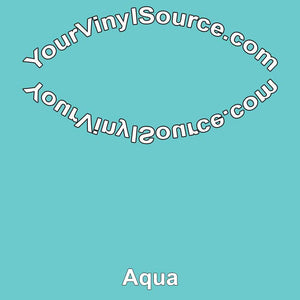 Aqua Solid printed vinyl  3 sizes