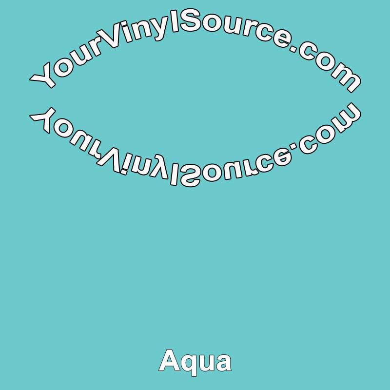 Aqua Solid printed vinyl  3 sizes