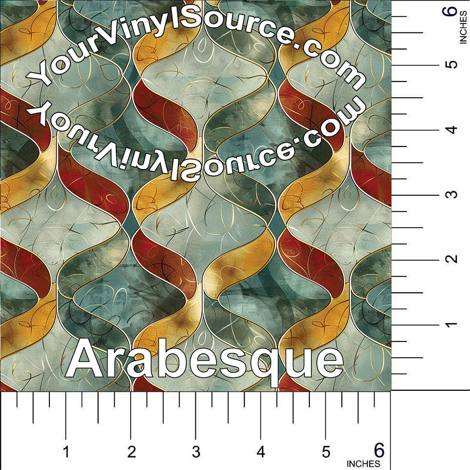 Arabesque printed vinyl 3 sizes