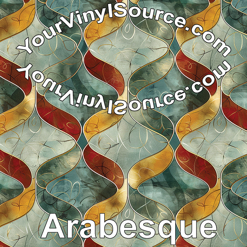 Arabesque printed vinyl 3 sizes