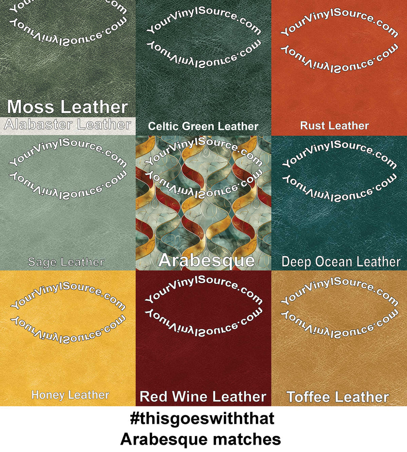 Arabesque printed vinyl 3 sizes