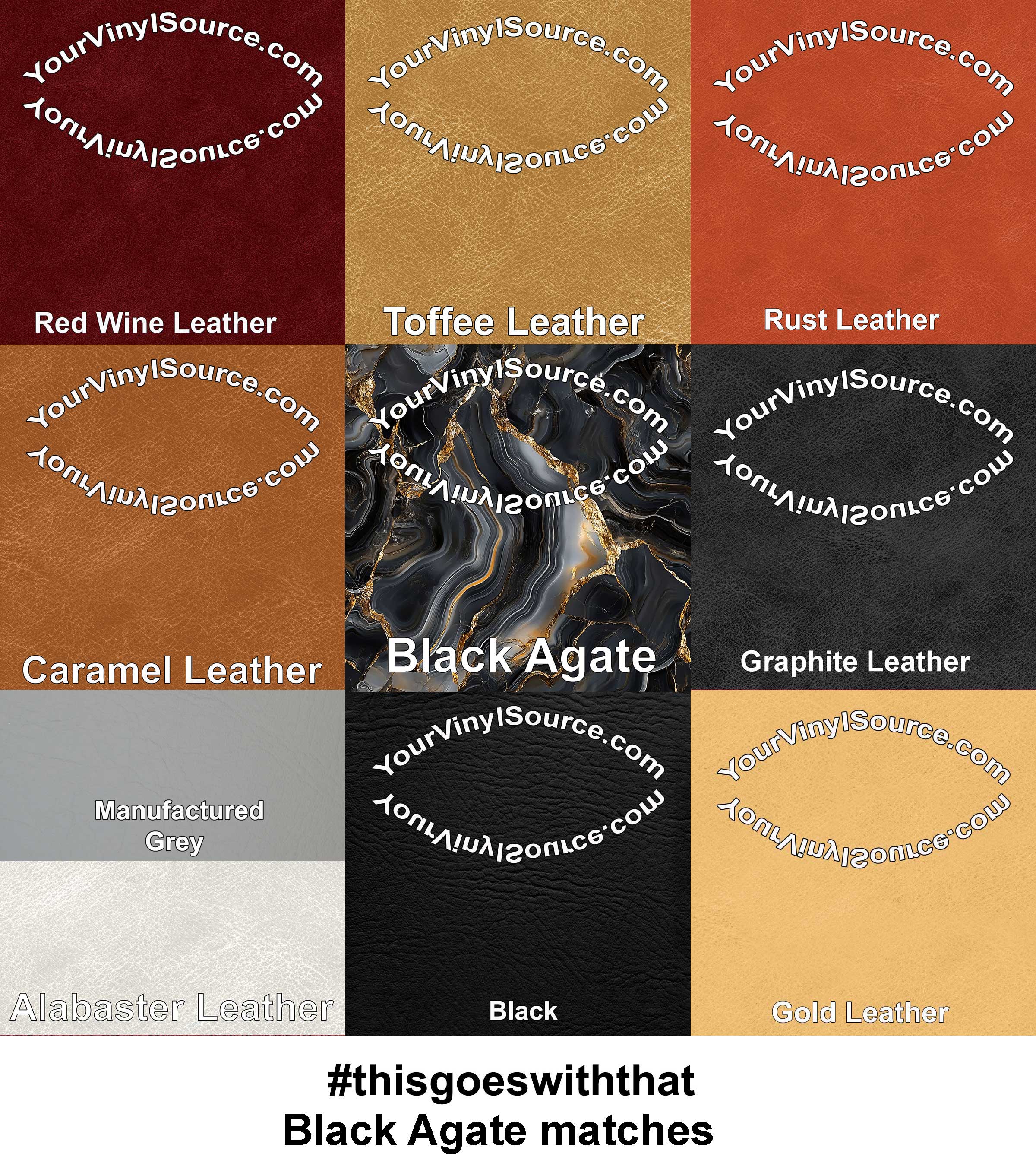 Black Agate vinyl 3 sizes