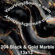 Black & Gold  Marble panel 13x13