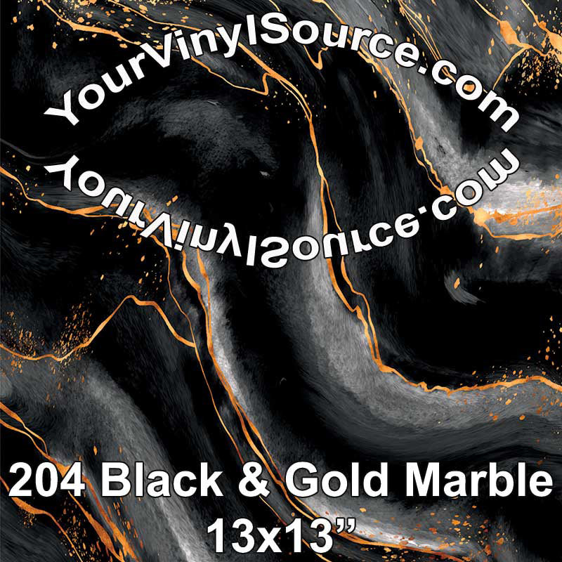 Black & Gold  Marble panel 13x13
