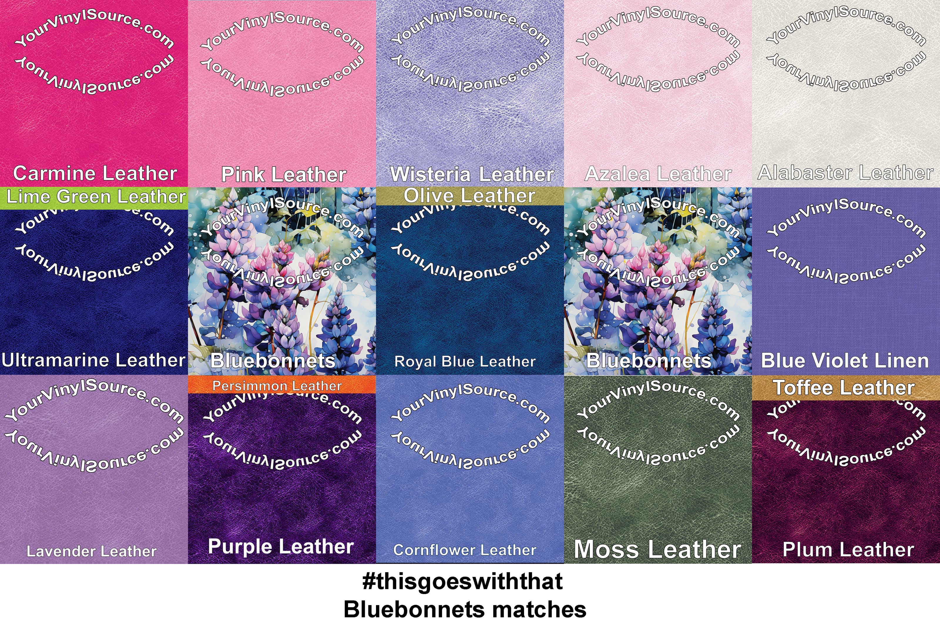 Bluebonnets printed vinyl 3 sizes