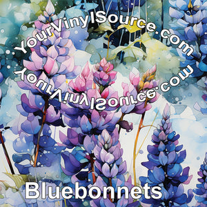 Bluebonnets printed vinyl 3 sizes