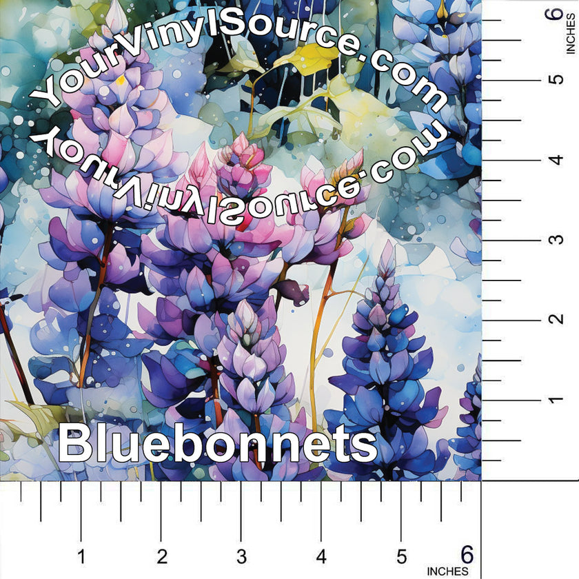 Bluebonnets printed vinyl 3 sizes