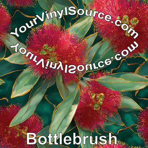Bottlebrush printed vinyl 3 sizes