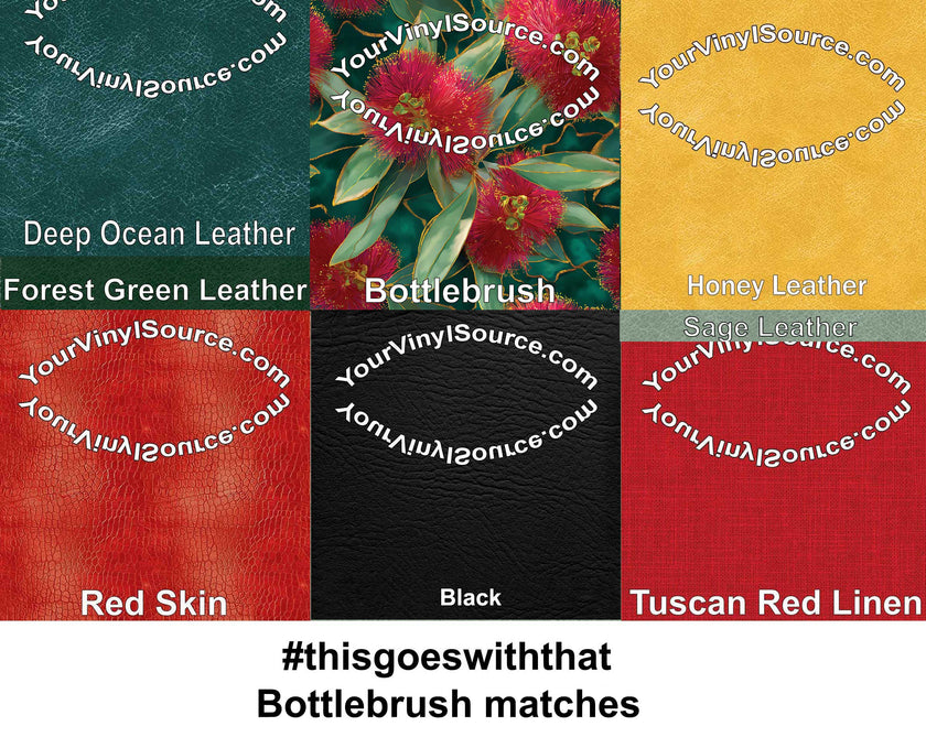 Bottlebrush printed vinyl 3 sizes