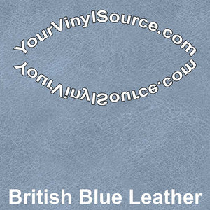 British Blue Leather printed vinyl  2 sizes