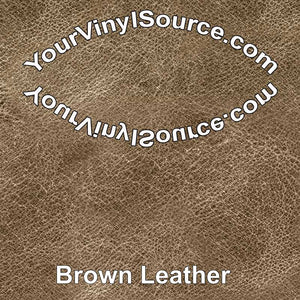 Brown Leather printed vinyl  2 sizes