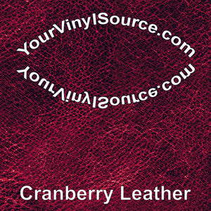 Cranberry Leather printed vinyl  2 sizes