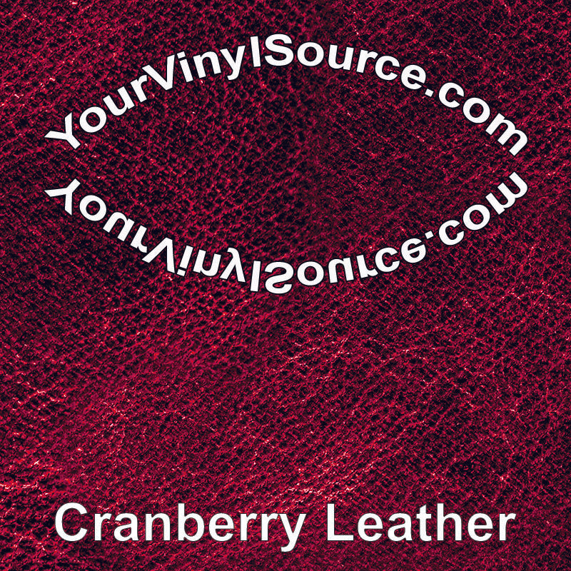 Cranberry Leather printed vinyl  2 sizes