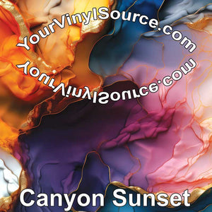 Canyon Sunset printed vinyl  2 sizes