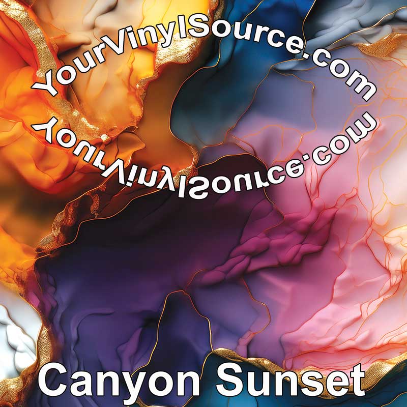 Canyon Sunset printed vinyl  3 sizes