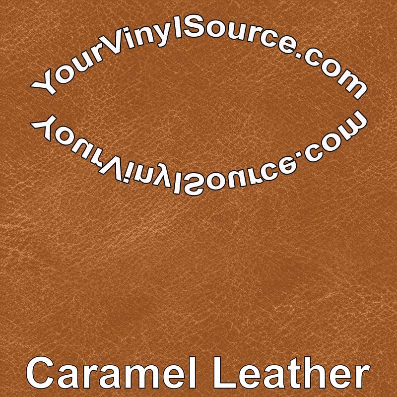 Caramel Leather printed vinyl  3 sizes