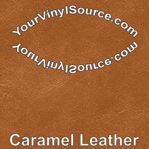 Caramel Leather printed vinyl  3 sizes