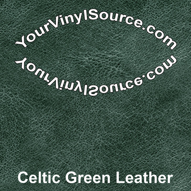 Celtic Green Leather printed vinyl  2 sizes