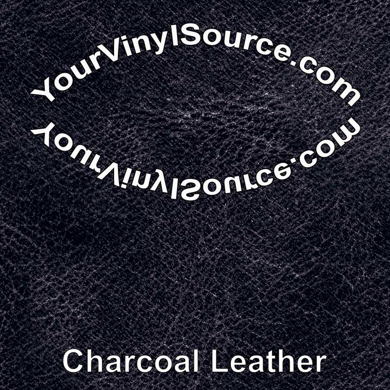 Charcoal Leather printed vinyl  2 sizes