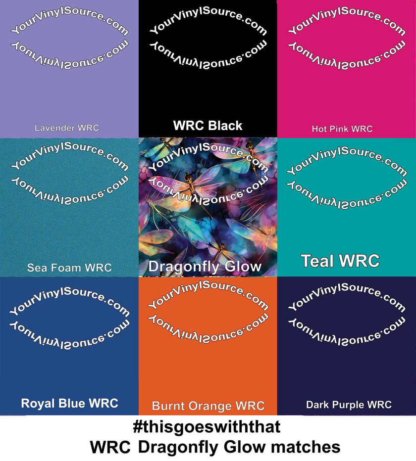 Dragonfly Glow printed vinyl 3 sizes