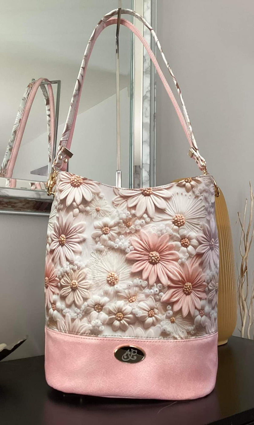 Pale Pink Daisies printed vinyl  3 sizes