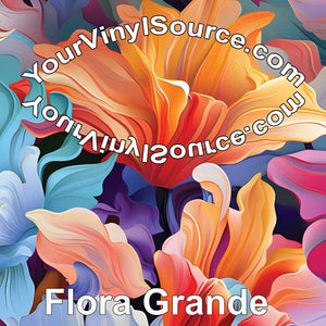 Flora Grande printed vinyl  2 sizes