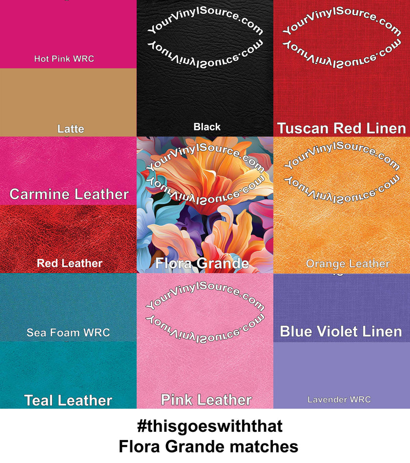 Flora Grande printed vinyl  2 sizes  25% off