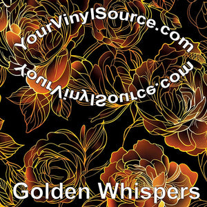 Golden Whispers printed vinyl 2 sizes