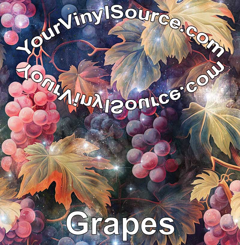 Grapes printed vinyl 3 sizes