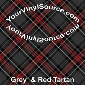 Grey & Red Tartan 3 sizes