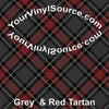 Grey & Red Tartan 3 sizes