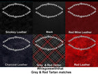 Grey & Red Tartan 3 sizes