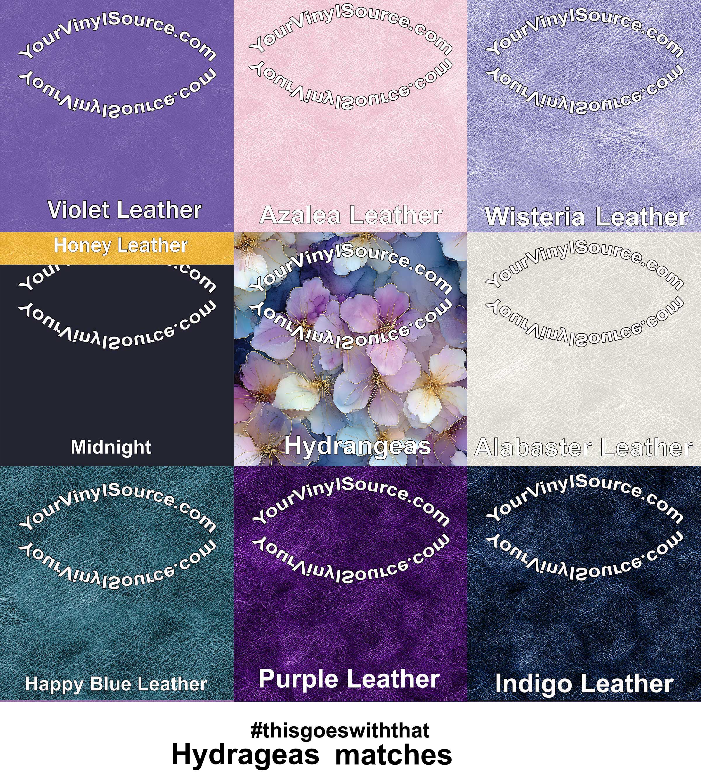 Hydrangeas 2  printed vinyl 3 sizes