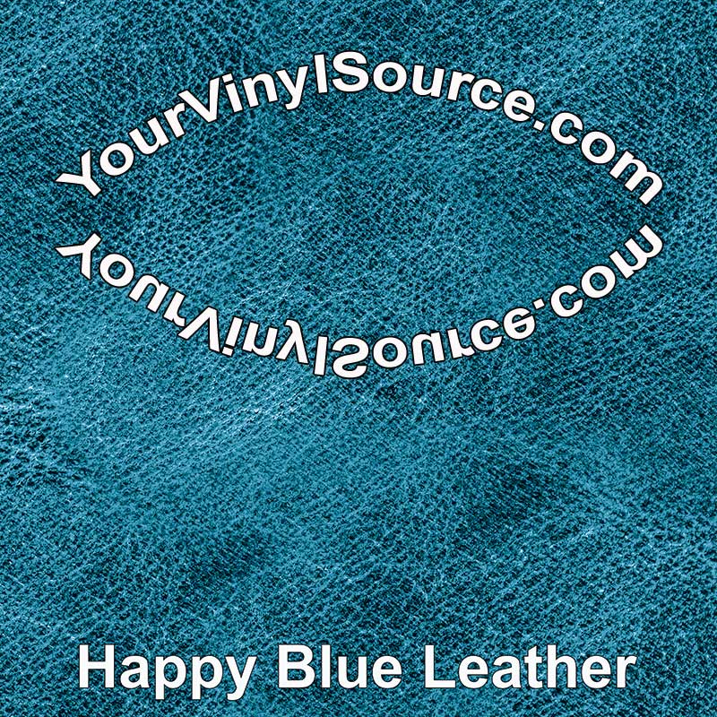 Happy Blue Leather printed vinyl  3 sizes