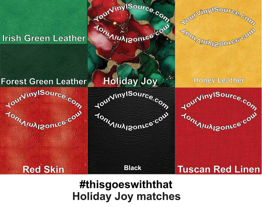 Holiday Joy printed vinyl 2 sizes  25% off