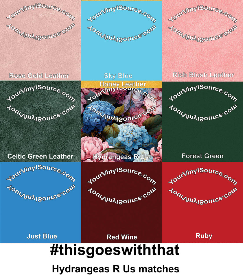 Hydrangeas R Us printed vinyl  3 sizes