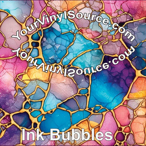 Ink Bubbles printed vinyl  2 sizes