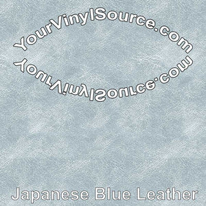 Japanese Blue Leather printed vinyl  2 sizes