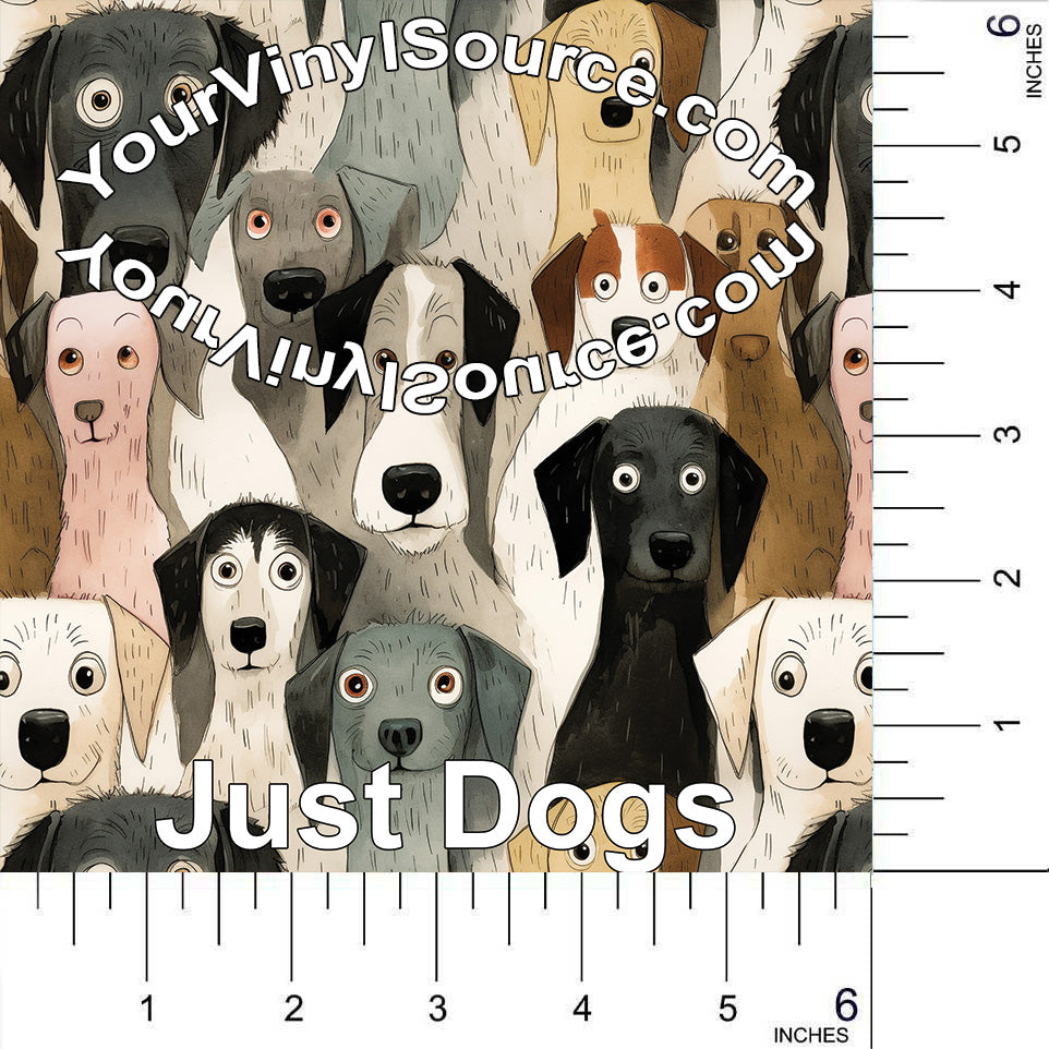 Just Dogs vinyl 3 sizes