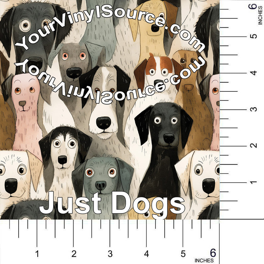 Just Dogs vinyl 3 sizes