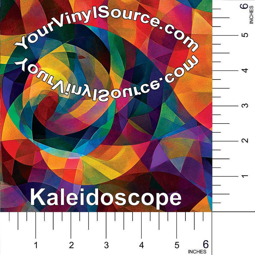 Kaleidoscope printed vinyl 3 sizes